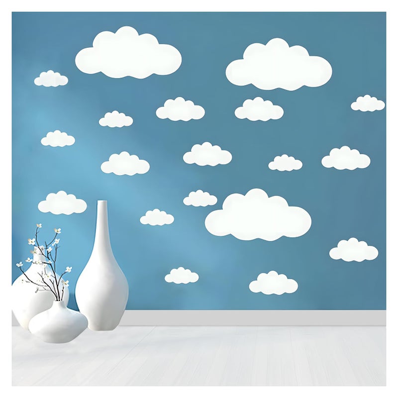 thovorrnl Big Clouds Wall Decals Removable DIY Large Vinyl Sticker Self Adhesive Wallpaper for Living Room Nursery Children Baby Kids Boys Girls Bedroom Decor Home Art Mural Dec - Image 1